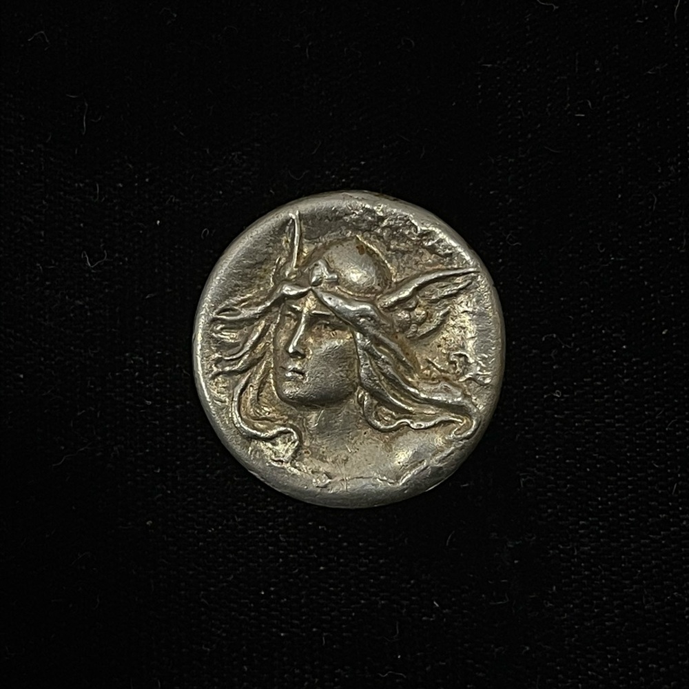 Vintage Nouveau Sterling Silver Fairy Lady Pendant